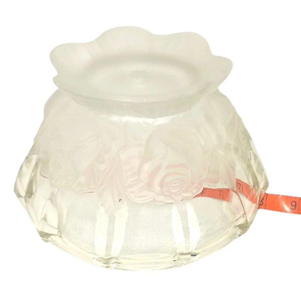 VTG Imperlux West Germany Hand Cut 24% Lead Crystal Rose Lamp Shade Replacement